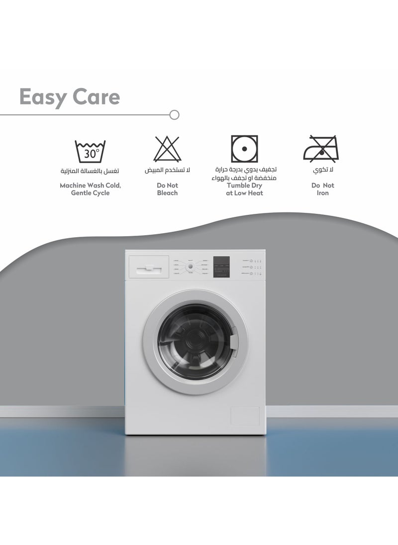 طقم مفرش ريجنت 6 قطع مقاس مزدوج 240 × 260 سم بحشوة ثابتة رمادي كتان
