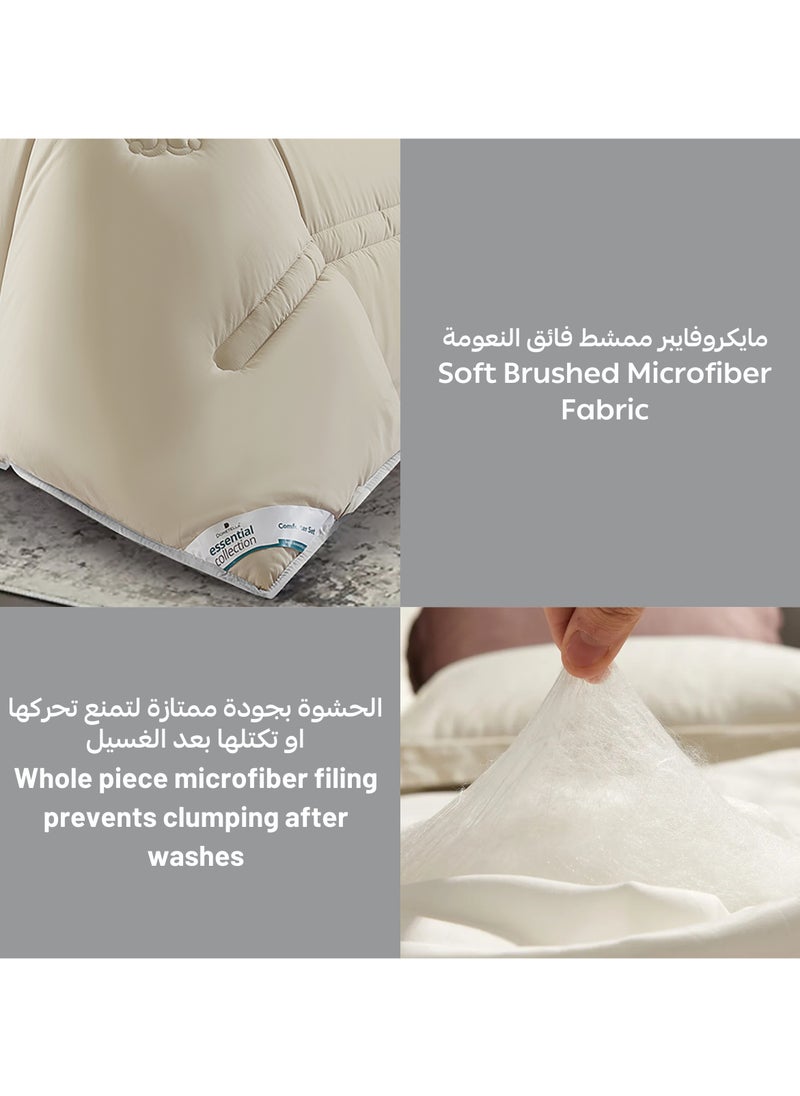 دوناتيلا طقم مفرش ريجنت 6 قطع مقاس مزدوج 240 × 260 سم بحشوة ثابتة رمادي كتان  - Image 5