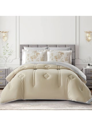 طقم مفرش ريجنت 6 قطع مقاس مزدوج 240 × 260 سم بحشوة ثابتة رمادي كتان - pzsku/ZD5F6D73C526A78F34ABDZ/45/1748513592/ca010be5-79ad-4b76-ad9e-52073e224ad1