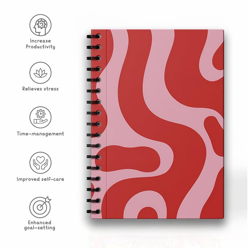 zenithink Daily Planner Undated KIT with 3 Bookmarks | 60+Stickers - 350gsm A5 Size Hard Bound, 80 GSM - 164 pages | Day | Weekly | Monthly Pages (Girl Aesthetic 2- Daily Planner Get Things Done) | 4 Months - Image 5