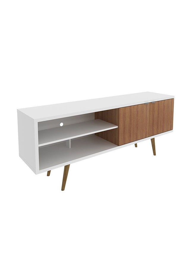 DANUBE HOME Wynn Tv Cabinet With 2 Doors Up To 60 Inches Entertainment Wall Tv Unit Wooden Tv Rack Stand Media Console Table For Living Room L 160x38.8x64 Cm White/Light Brown  - Image 3