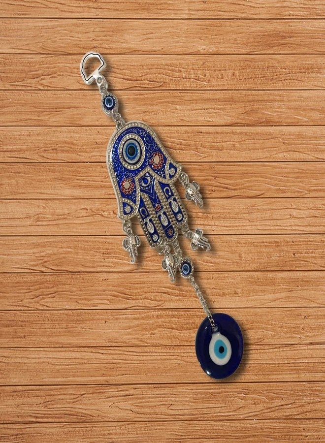 Ryme Turkish Evil Eye Hamsa Hand (Hamsa Palm) Wall Hanging for Good Luck Prosperity Zodaic Success Health Wealth Office Home Decor & Car - Image 3