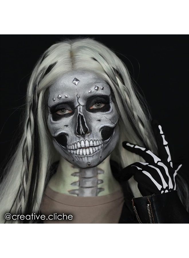 mehron Makeup Paradise Makeup AQ Refill (.25 oz) (Metallic Silver) - Image 3