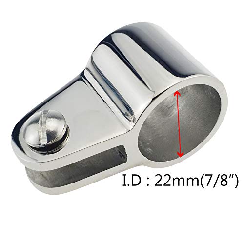 keehui Pair of Marine Grade 316 SS 7/8"I.D.Bimini Top Jaw Slide Boat Hardware Fitting For 7/8" (22.2mm) Round Tube - Image 2