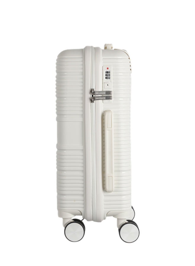 NEWCOM Light Weight PP Fashion Trolley Luggage Hard Case Carry on Suitcase with Safe Zipper and 4 Quite 360° Double Spinner Wheels NEWCOM - Image 4