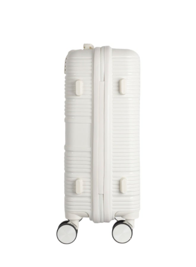 NEWCOM Light Weight PP Fashion Trolley Luggage Hard Case Carry on Suitcase with Safe Zipper and 4 Quite 360° Double Spinner Wheels NEWCOM - Image 5