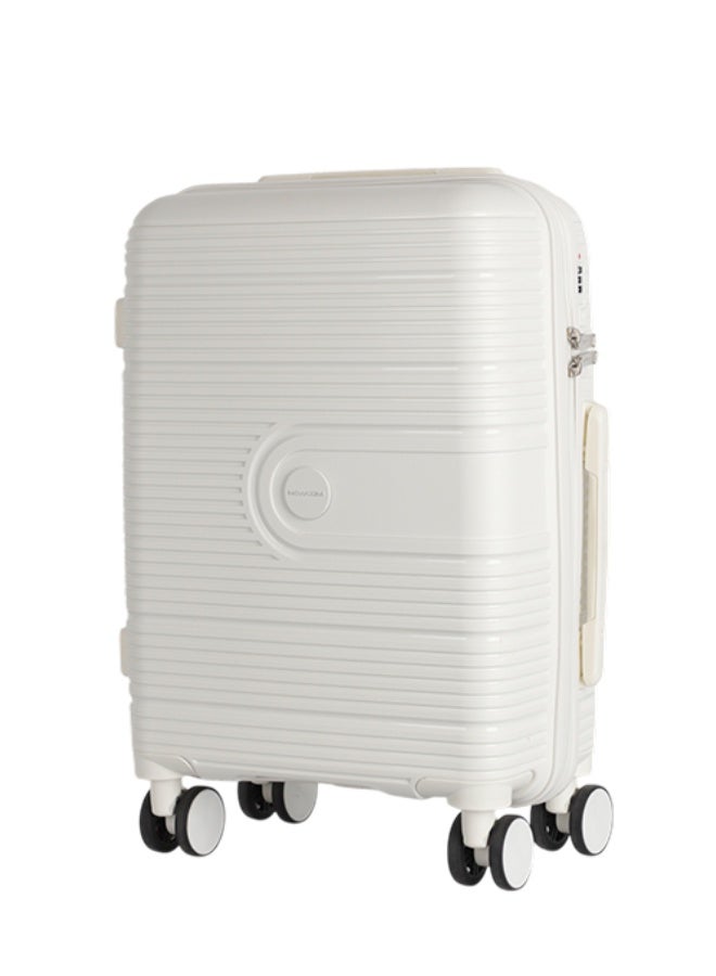 NEWCOM Light Weight PP Fashion Trolley Luggage Hard Case Carry on Suitcase with Safe Zipper and 4 Quite 360° Double Spinner Wheels NEWCOM - Image 2