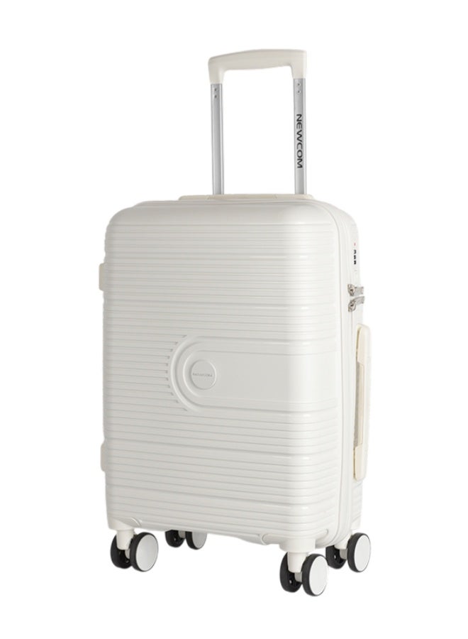 NEWCOM Light Weight PP Fashion Trolley Luggage Hard Case Carry on Suitcase with Safe Zipper and 4 Quite 360° Double Spinner Wheels NEWCOM - Image 1