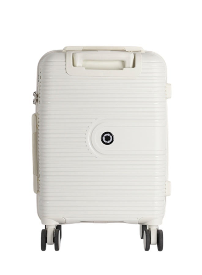 NEWCOM Light Weight PP Fashion Trolley Luggage Hard Case Carry on Suitcase with Safe Zipper and 4 Quite 360° Double Spinner Wheels NEWCOM - Image 3
