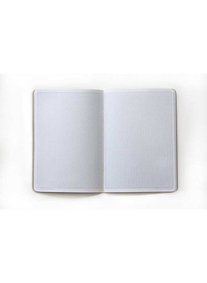 Koala Tools | Circular Grid (Polar Coordinate) Graph Paper Notebook 3-Pack 2. Isometric Grid KT-19 - Image 2