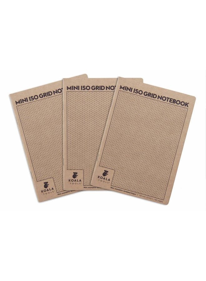 Koala Tools | Circular Grid (Polar Coordinate) Graph Paper Notebook 3-Pack 2. Isometric Grid KT-19 - Image 1