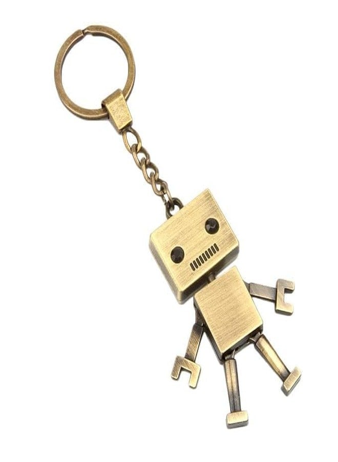 Dhaval KAVID Stylish Retro Robot Keyring Pendant | Vintage Metal Key Chain for Car, Bike, Backpack & Keys | Funky Unisex Gift Item - Image 2