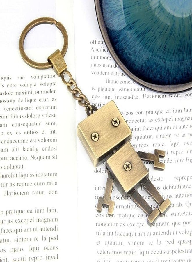 Dhaval KAVID Stylish Retro Robot Keyring Pendant | Vintage Metal Key Chain for Car, Bike, Backpack & Keys | Funky Unisex Gift Item - Image 5