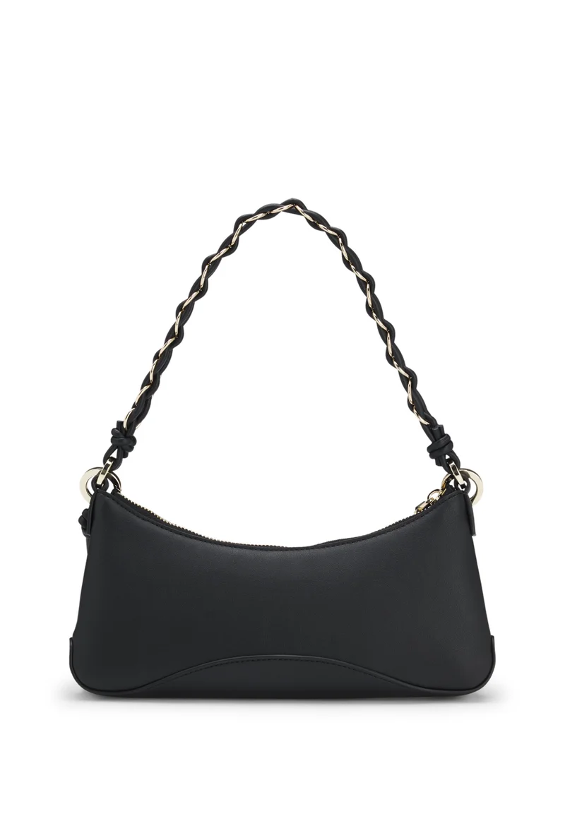HUGO Black Faux-leather shoulder bag with two straps for Women | Best Price UAE