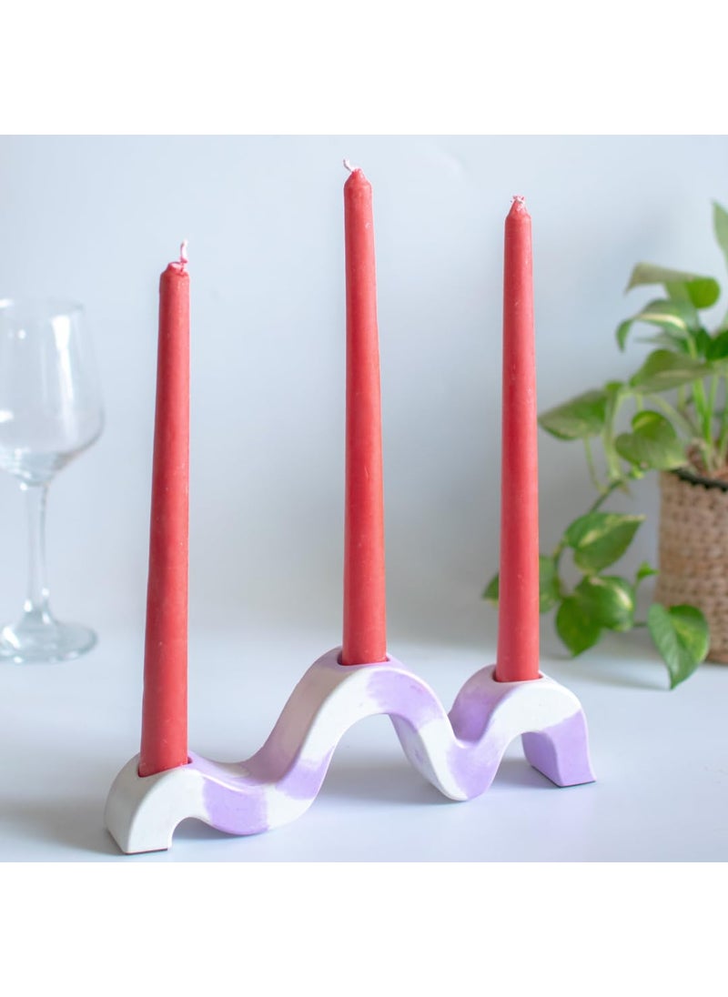 Dwell dapper Dwell dapper Concrete Candle Holders for Tapered Candles Christmas Candle Holder Tealight Holder Best Gift for Christmas Decor Christmas Decoration Dining Table  - Image 1