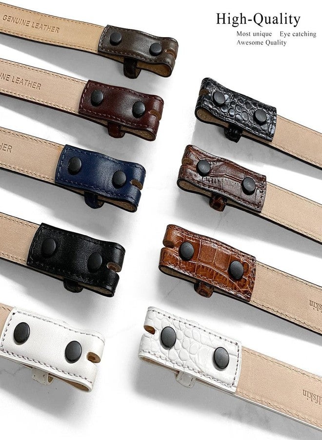 بيلتس.كوم حزام رسمي من جلد العجل الإيطالي الأصلي مع أزرار كبس، عرضه 1 بوصة (25 مم) (أسود ناعم، 36) - Image 5