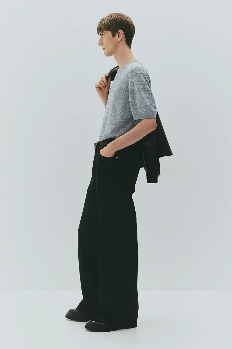 H&M Regular Fit Fine-knit T-shirt