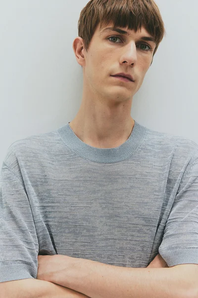 H&M Regular Fit Fine-knit T-shirt