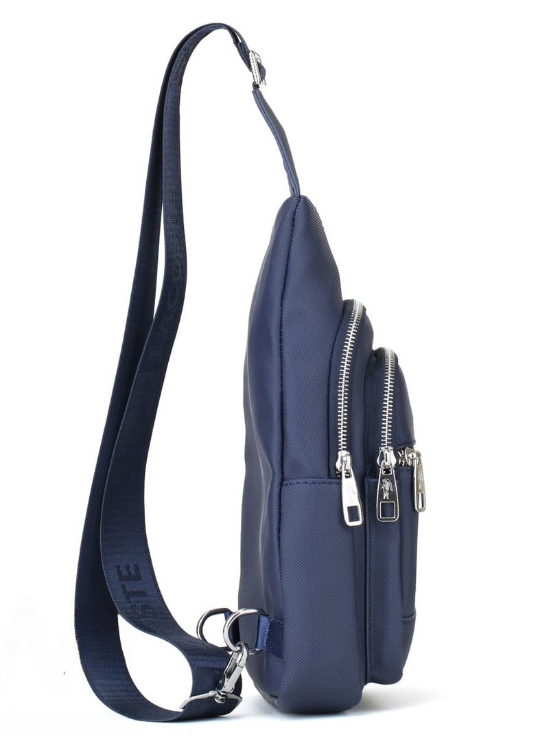 "Men's Blue Crossbody Bag: Modern and Stylish with Adjustable Strap, Multiple Pockets, Lightweight and Durable Design, Perfect for Daily Use, Travel, and Casual Outings, Functional Accessory"  - Image 3