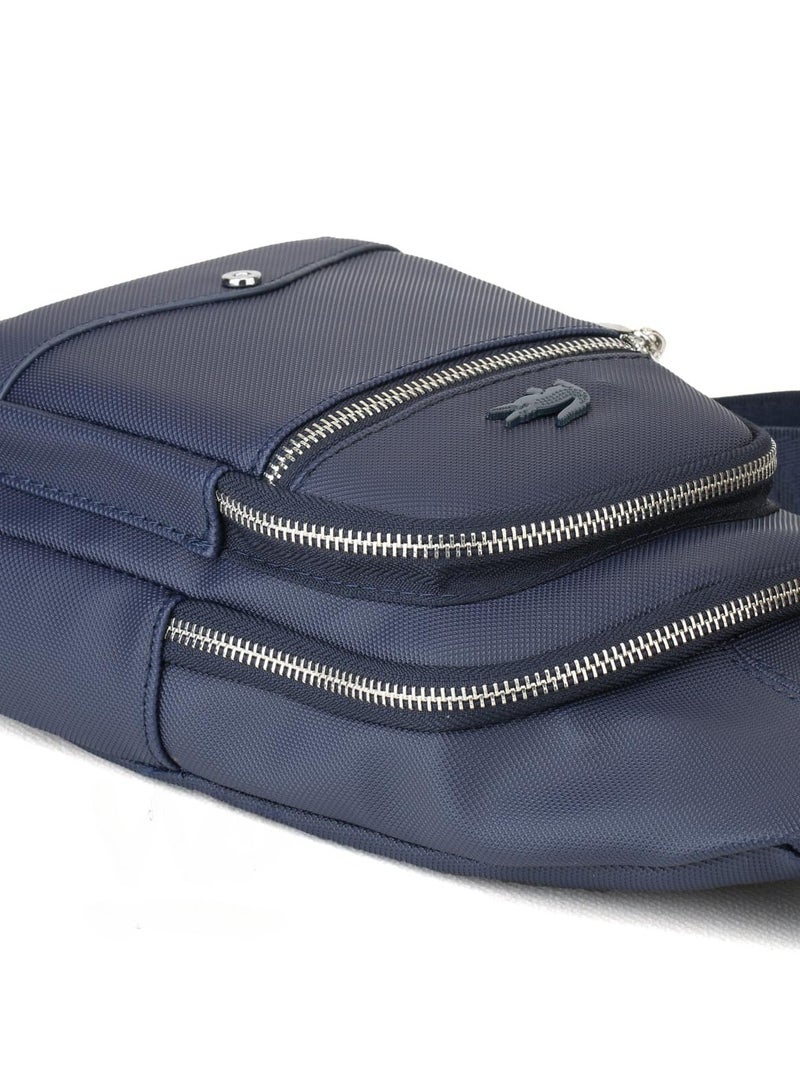 "Men's Blue Crossbody Bag: Modern and Stylish with Adjustable Strap, Multiple Pockets, Lightweight and Durable Design, Perfect for Daily Use, Travel, and Casual Outings, Functional Accessory"  - Image 5