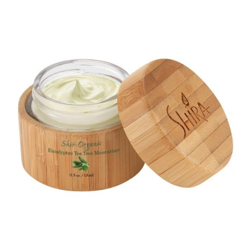 Shira Organic 15ml  Eucalyptus Tea Tree Moisturizer  Hydrating Facial Cream for Normal to Oily Skin Natural Skin Care with Pure Ingredients Lightweight Daily Moisturizer for Women