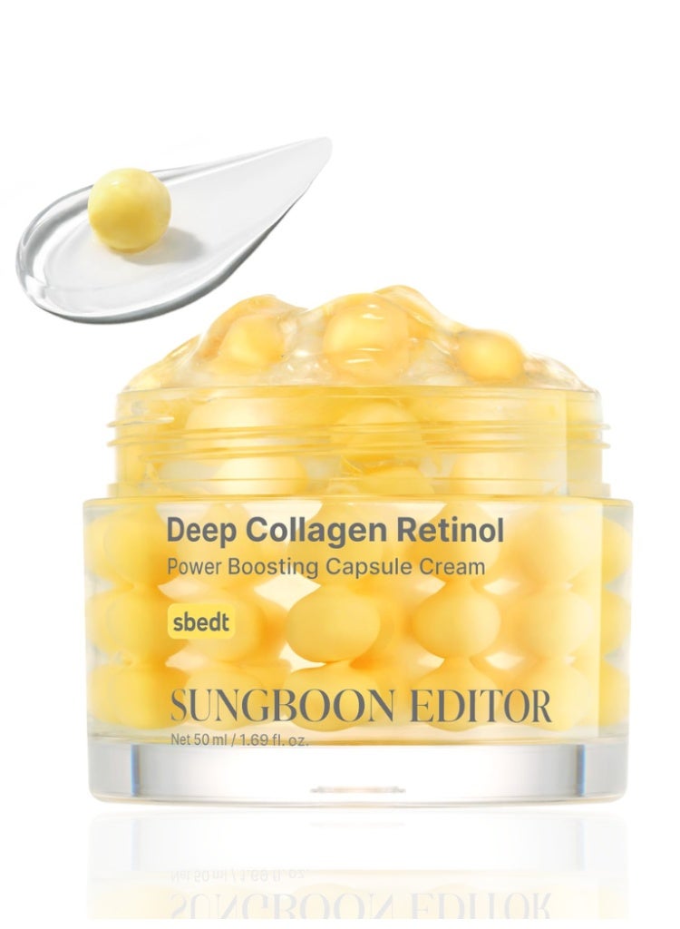 Sungboon Editor Deep Collagen Retinol Power Boosting Capsule Cream 50ml – Anti-Ageing Firming Moisturizer - Image 1