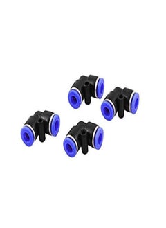 KROST Tools Centre 8mm Air Pneumatic 4pcs L Shaped Push In Elbow Connector Tube Fittings  - Image 1