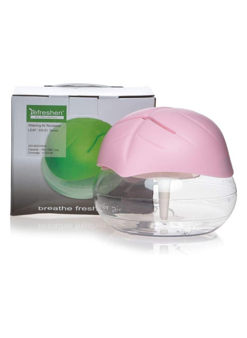 Generic Leaf Shaped Electrical Water Air Refresher Air Revitalizer Air Purifier Air Humidifier-Pink  - Image 3