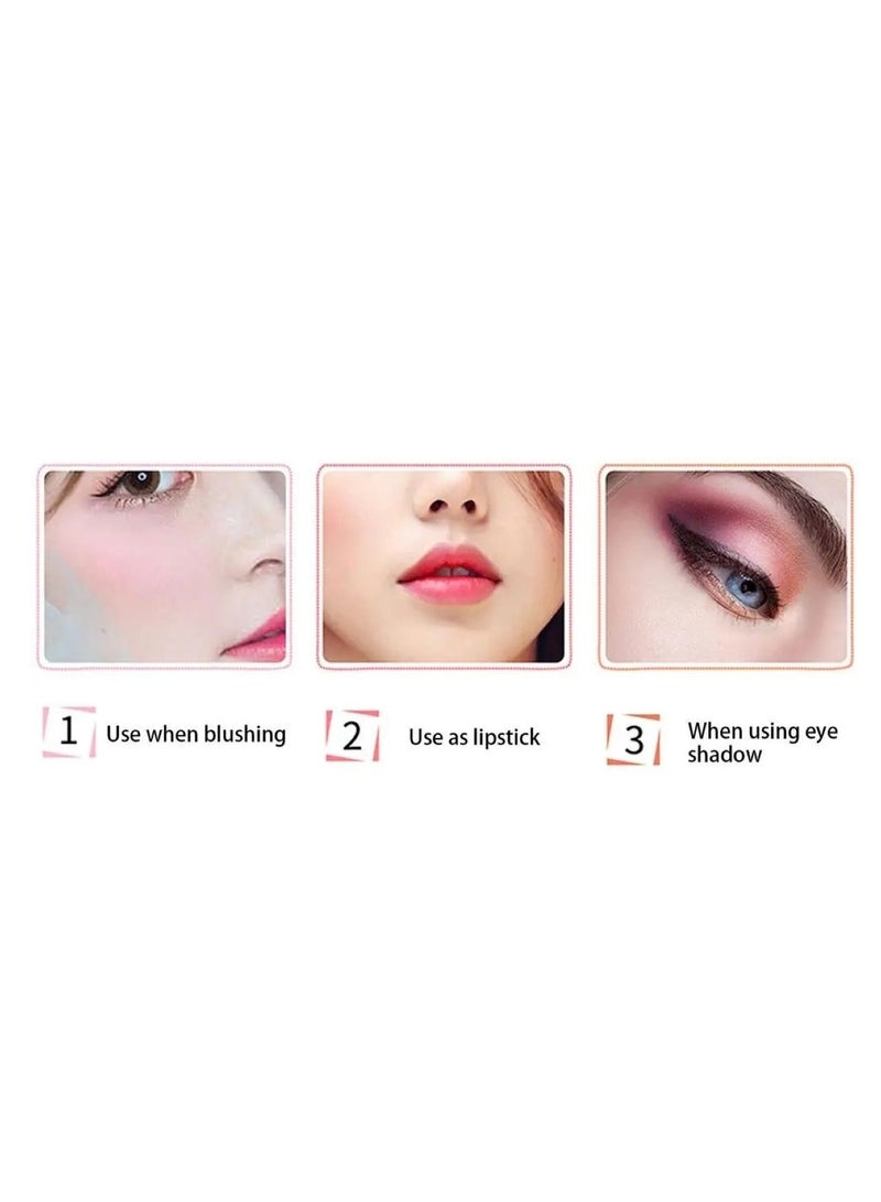 Huitich Petal Soft Glow: High-Pigment Baby Pink Cream Blush Stick with Brush Summer Breeze - Image 4