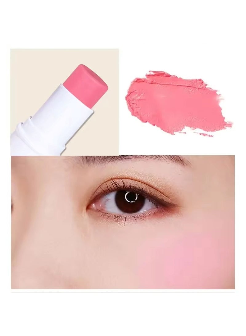 Huitich Petal Soft Glow: High-Pigment Baby Pink Cream Blush Stick with Brush Summer Breeze - Image 5