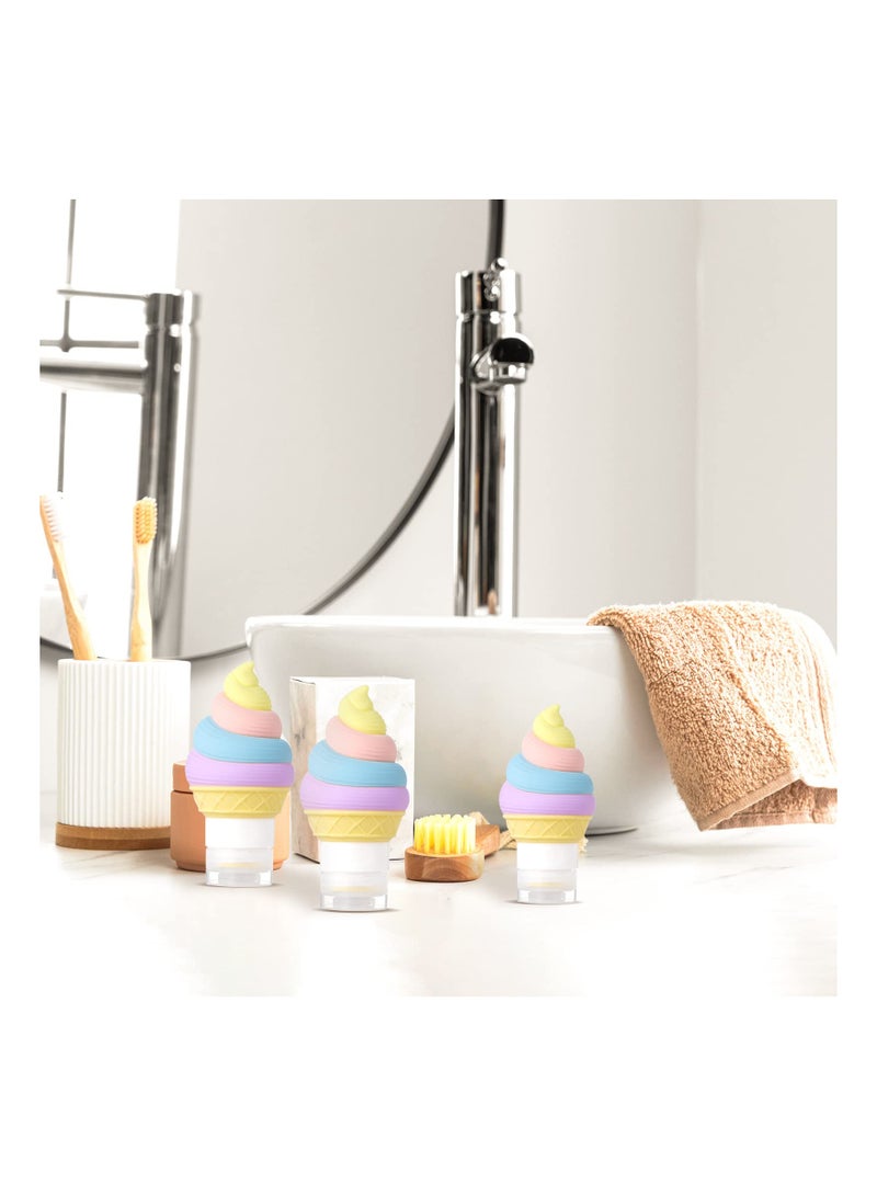 Zikra Silicone Travel Bottles Set Leak Proof Travel Size Container for Toiletries (Set of 4) - Image 4