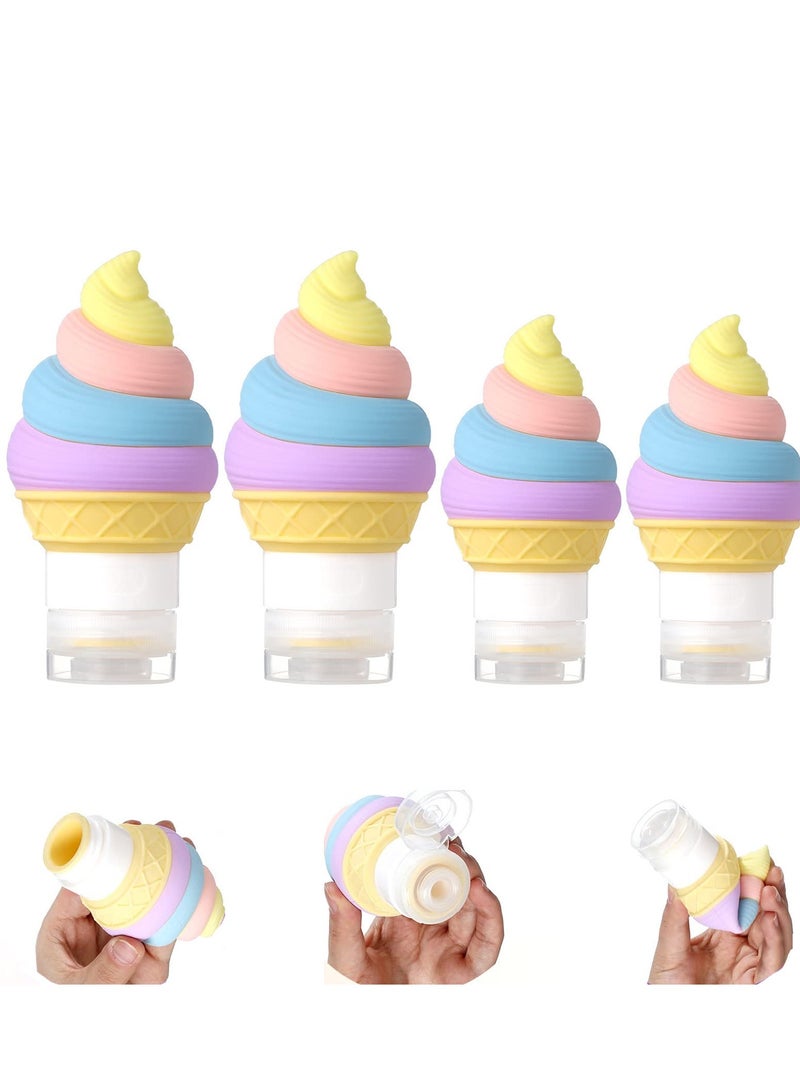 Zikra Silicone Travel Bottles Set Leak Proof Travel Size Container for Toiletries (Set of 4) - Image 1