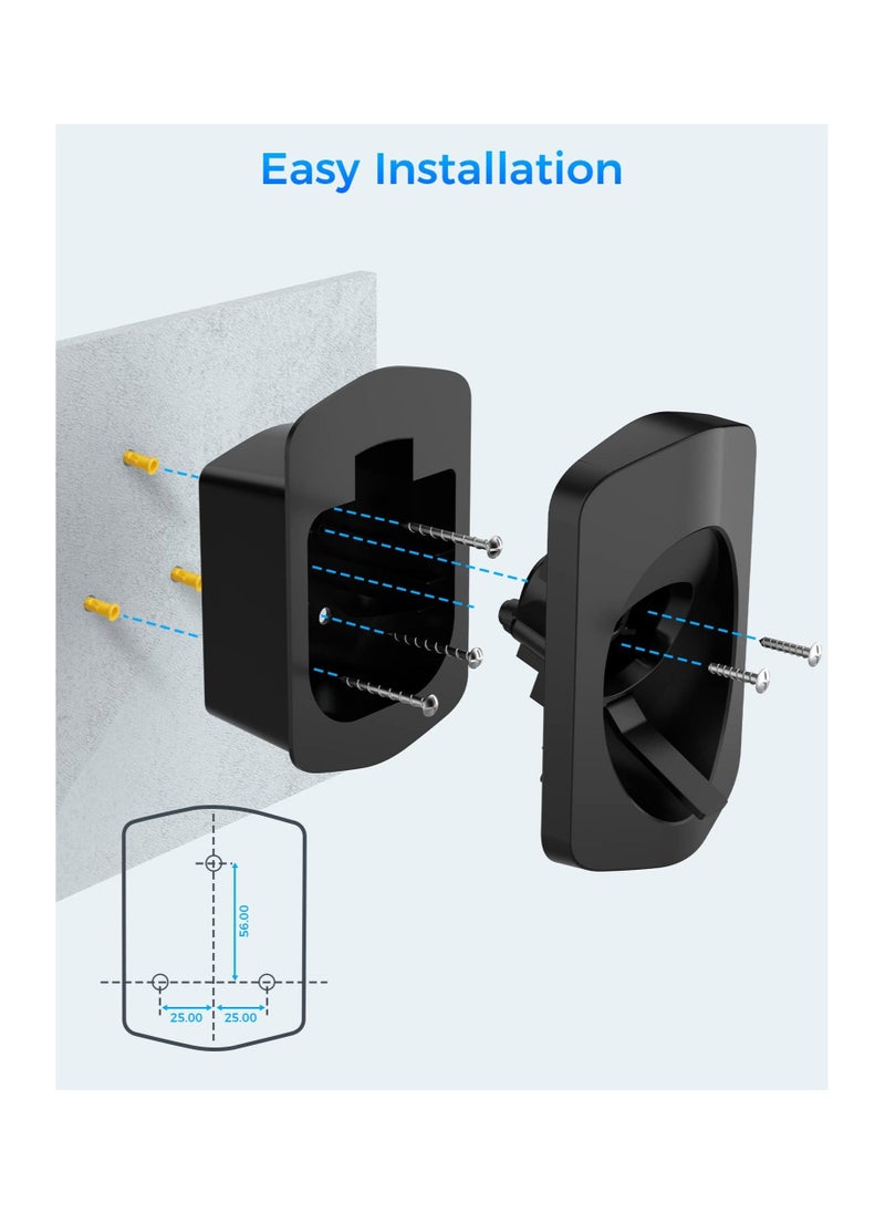 Mobile Charger Holder Wall Mount, Charging Cable Organizer with Anti-drop Design for Mobile Connector, Wall Connector for Model 3 Model Y, Compatible with Tesla Models, Black