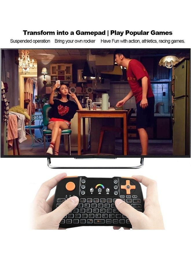 NIBEMINENT 2.4GHz Wireless Touchpad Keyboard Mouse Multicolour - Image 2