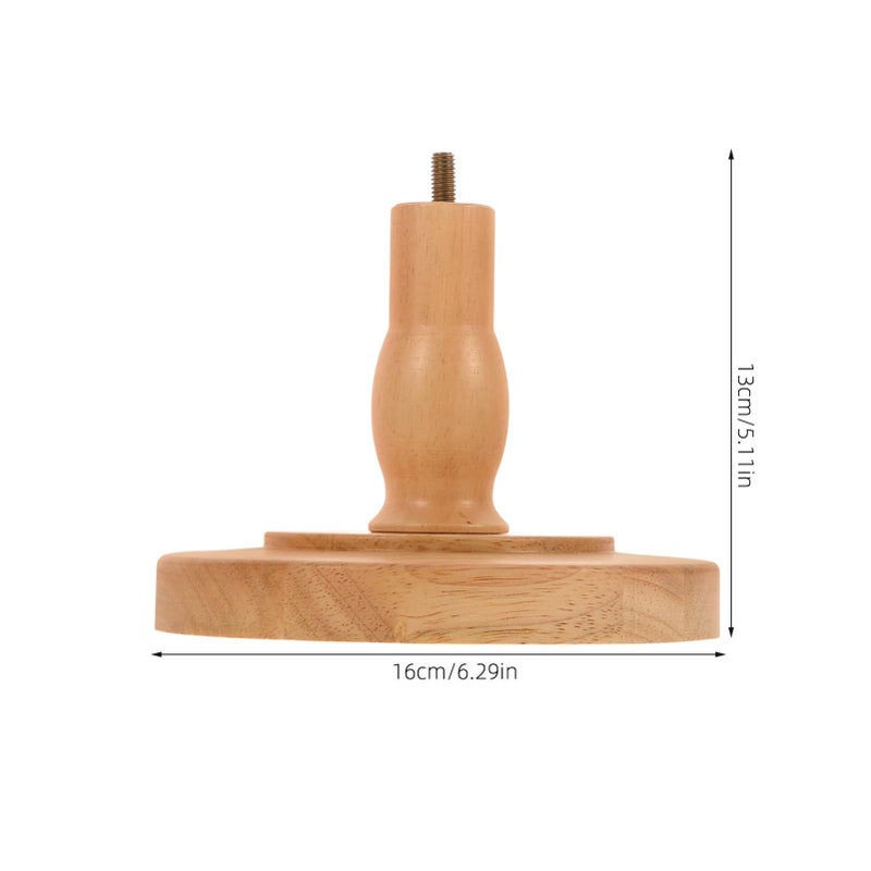 Diy Mannequin Head Support Stand Solid Wood Display Base Hair Styling Craft Projects Cosmetology Training - Image 3