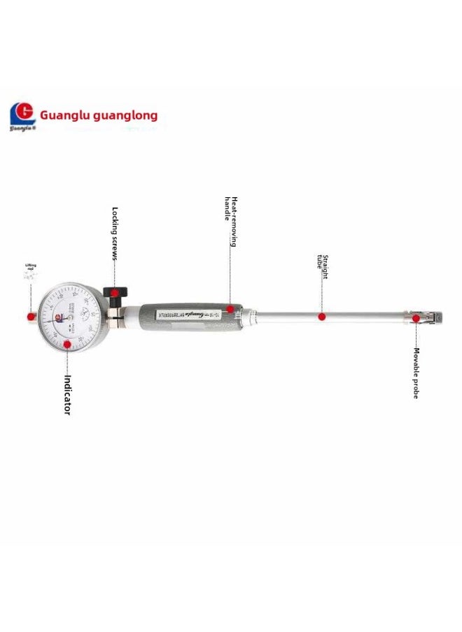 Generic 9YW Guilin Guanglu Inner Diameter Dial Indicator 18-35-50-160 Cylinder Meter Inner Diameter Measurement Inner Diameter Indication High Precision-Color:Inner Diameter Dial Indicator 250-450  - Image 2