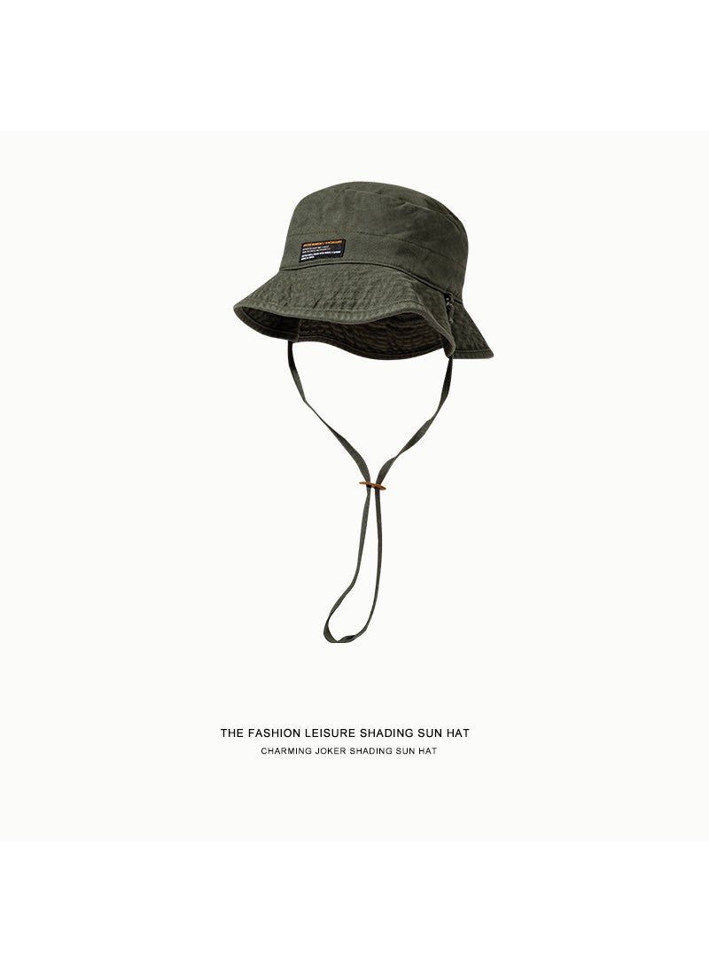 Generic Reversible Camping Cap Unisex Fashion Bucket HatDouble-sided Cargo Hat-Army Green Double-sided Cargo Hat-Army Green 