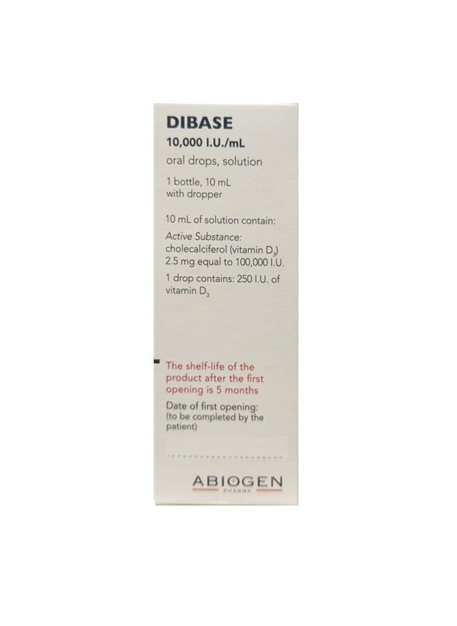 Dibase - 10,000 IU/ML Oral Drops: Unlocking Sunshine in Every Drop 10 MLa - Image 1