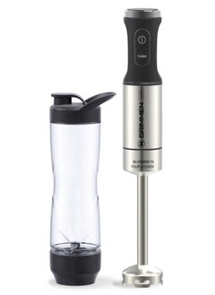 Single Hand Blender 1200W Turbo Mode, Removable Metal Wand, Graduated Beaker, 6-Speed Settings, Detachable Stainless Steel Shaft, Easy Clean Attachments, Versatile Performance