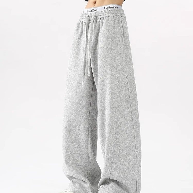 Small Machete Casual Sweatpants Mens Autumn Wear American Retro hiphop Pants Loose All-match Sports Pants white gray
