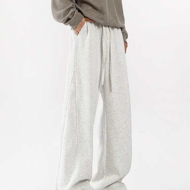Small Machete Casual Sweatpants Mens Autumn Wear American Retro hiphop Pants Loose All-match Sports Pants white gray