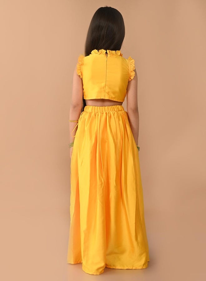 LILPICKS Girls Yellow Lehenga Choli - Image 5