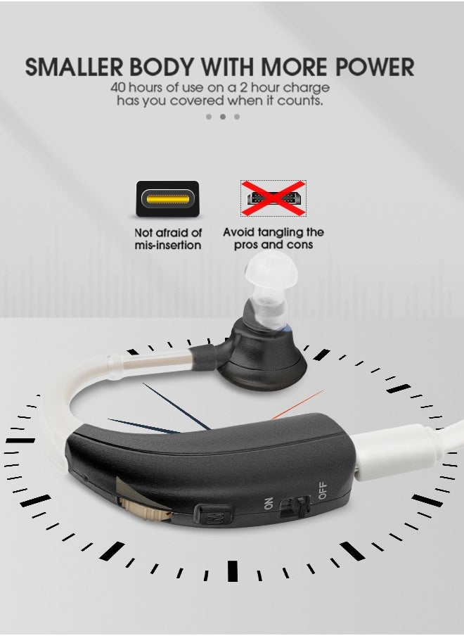 Britzgo Hearing Aid VHP-1301 Rechargeable Wireless Amplifier For The Elderly Adult Rechargeable Deaf  - Image 5