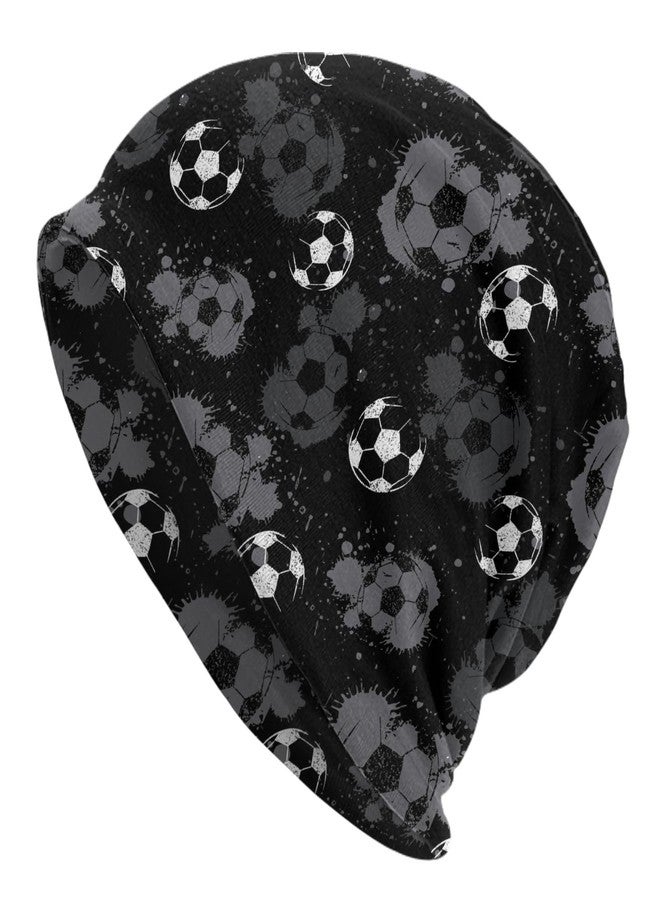 MOLIAN Football Soccer Slouchy Beanie Chemo Hat Cancer Headwear Nightcap Skull Cap for Women Men - Image 1