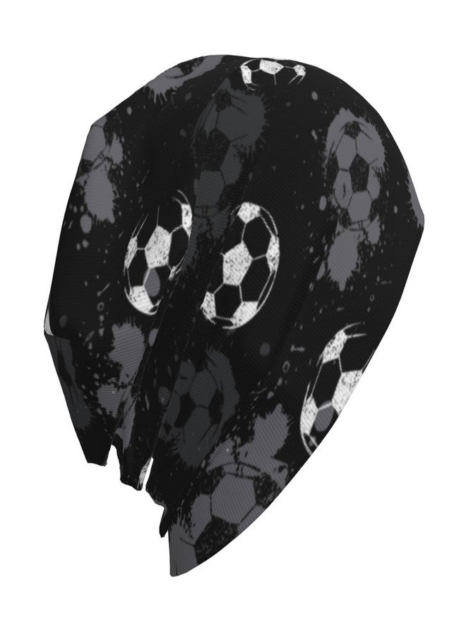 MOLIAN Football Soccer Slouchy Beanie Chemo Hat Cancer Headwear Nightcap Skull Cap for Women Men - Image 2