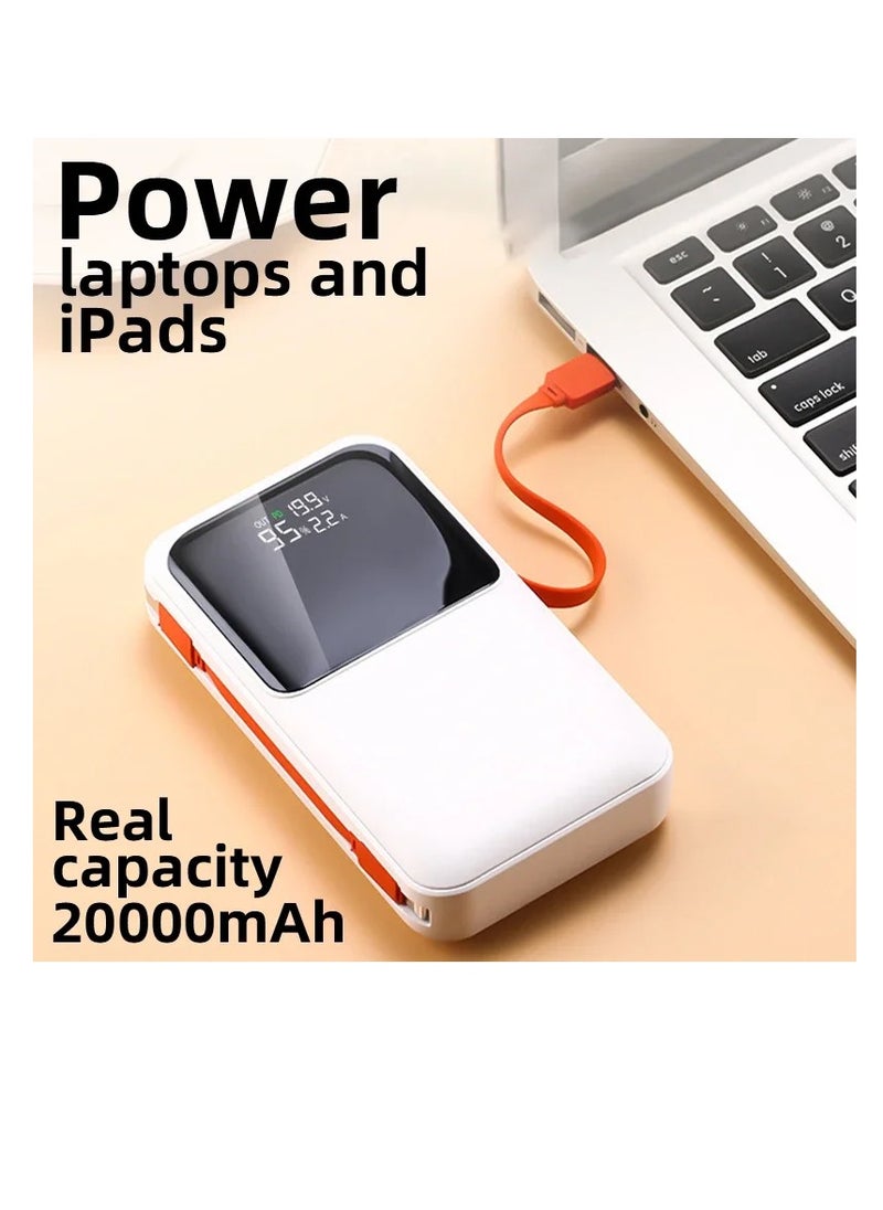 xinzhen Power Bank 20000mAh, PD45W Dual-Direction Charging, Laptop Charging Support Purple Black  - Image 3