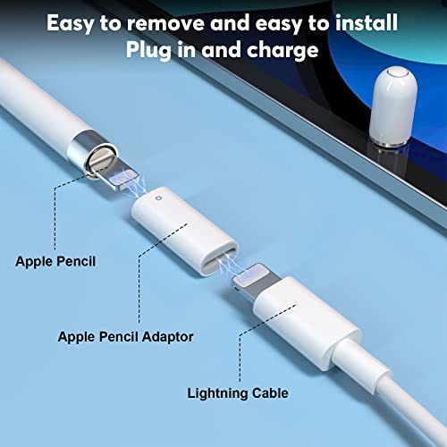 ASKUBSKU Charging Adapter for Apple Pencil 1st Generation 3 Pack, Charge Connector Compatible with Apple iPad Pencil Female to Female Cable Connector for iPencil 1st Generation - Image 2
