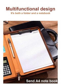 Y&D A4 Portable Loose Leaf Folder Multifunctional Folder File Folder Storage Hard Board With Calculator And Note Paper  - Image 3