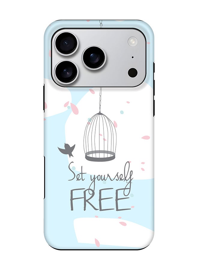 Stylizedd Tough Pro Magnetic Case for iPhone 17 Pro, Dual Layer hybrid PC + TPU Mobile Cover Matte - Set Yourself Free