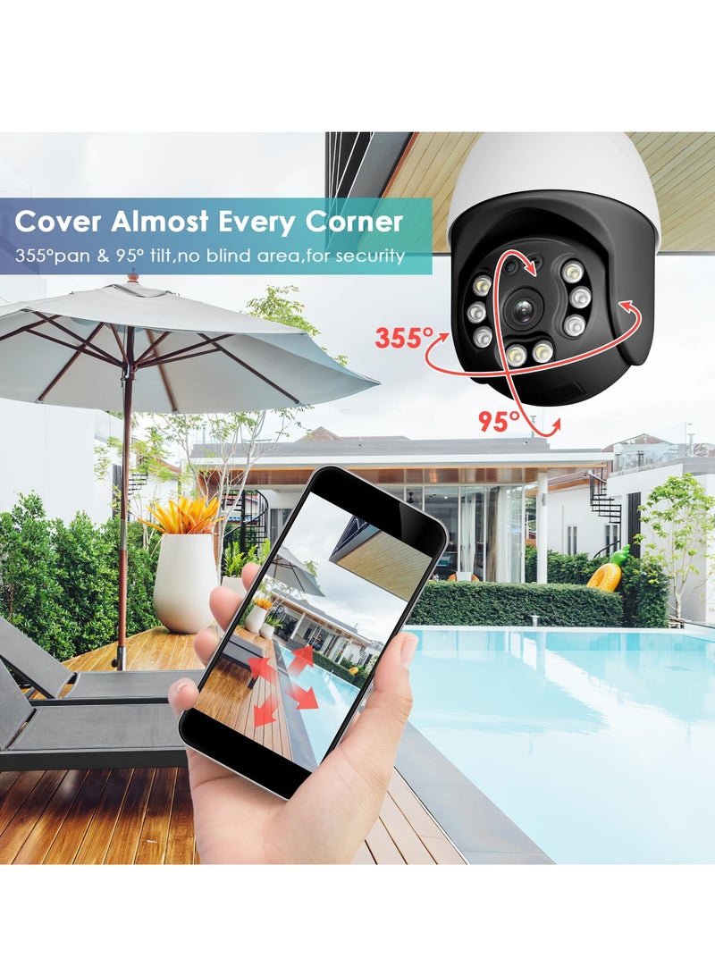 SYOSI Camera 2MP Wireless Bulb Indoor Outdoor Waterproof Camera with Color Night Vision 2-Way Audio 2.4GHz Home WiFi Smart Cam for Pet Home - Image 2